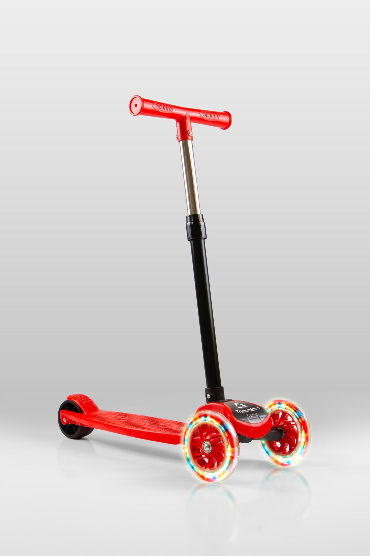 Triathlon T212-K Katlanabilir LED Işıklı Scooter | Ayarlanabilir Yükseklik | Arka Fren | 3 Tekerlek | 3+ Yaş