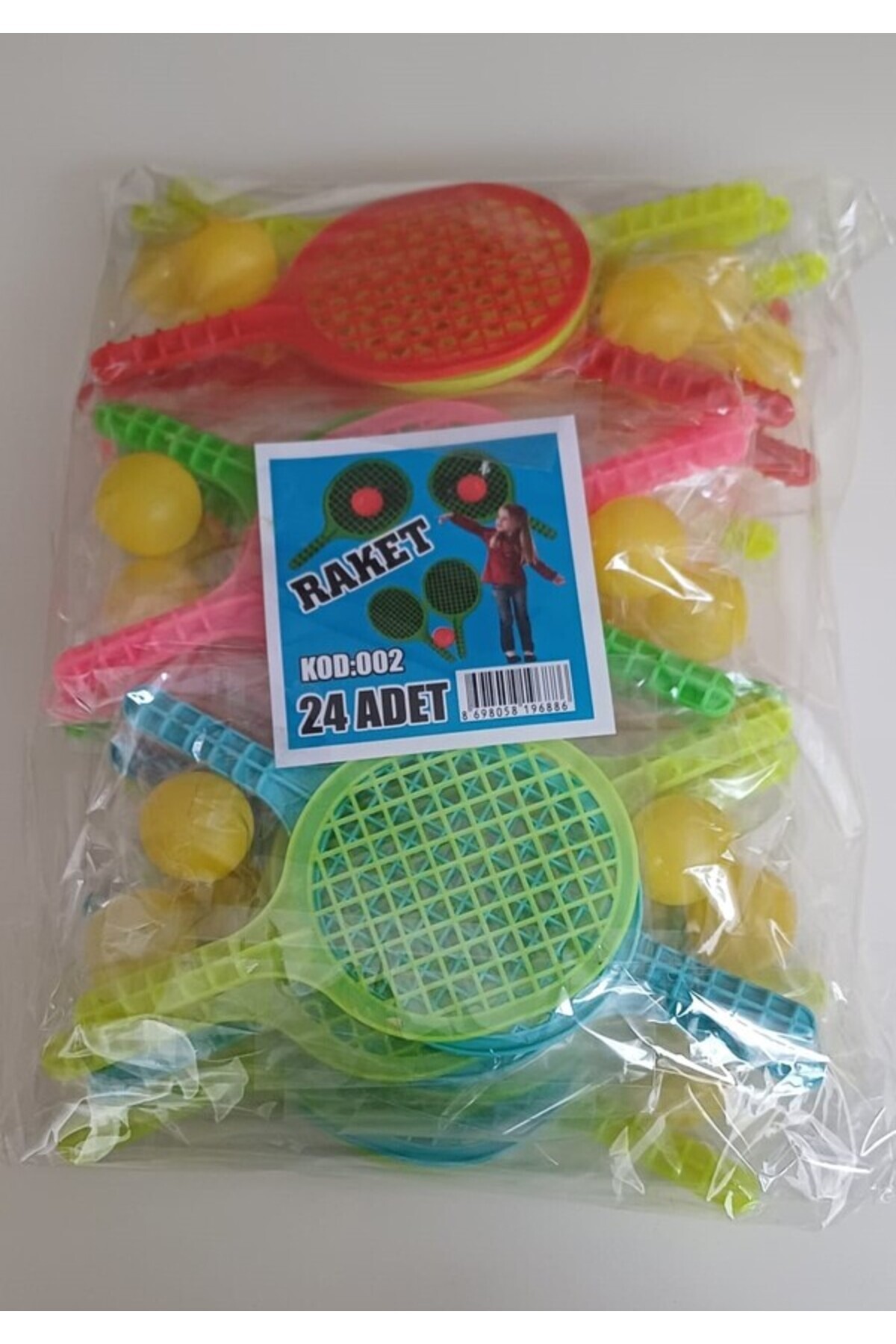 Toys 24 Takım Oyuncak Plastik Raket Okul Öncesi Öğrenciye Hediye Doğum Günü Hediyesi