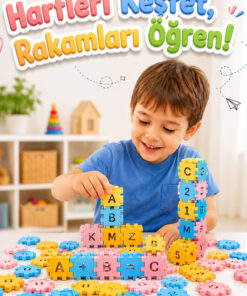 Alternative view of M&H 120 Parça Harf-Rakam Puzzle Oyunu - Eğitici ve Öğretici Gelişimi Destekleyen Oyuncak