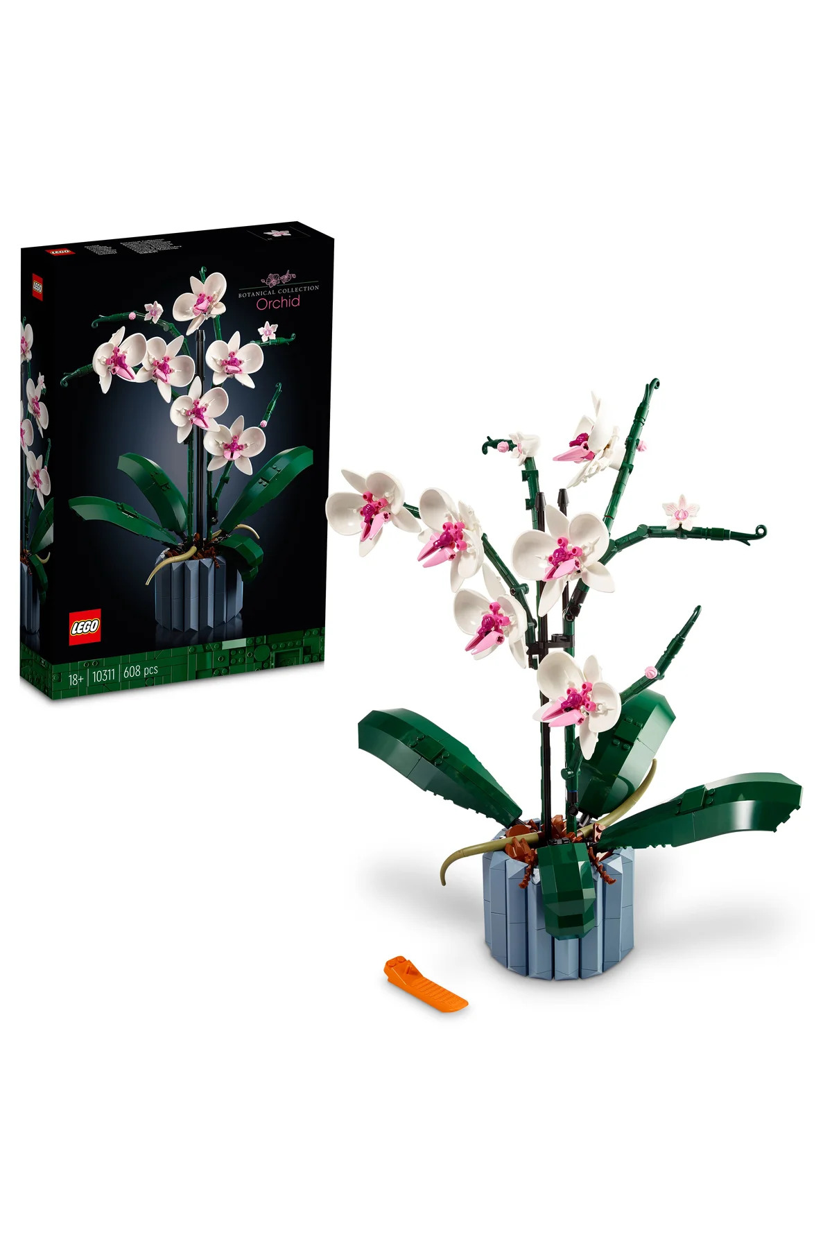 LEGO ® Botanicals Orkide 10311 – Yetişkinler için Dekoratif Yapay Bitki Modeli Yapım Seti (608 Parça)