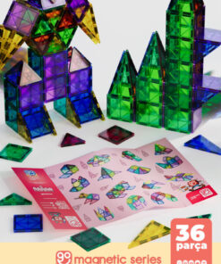 Alternative view of Go Toys Go Magnetic Series 36 Parça Manyetik Yapı Blokları Original - Mıknatıslı Manyetik Bloklar
