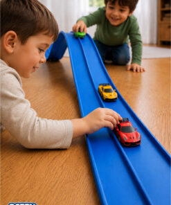 Alternative view of POPPYTOYS 3.5m Esnek Yarış-Araba Pisti Kıvrılabilir Mavi Renk - Super Speed Racing