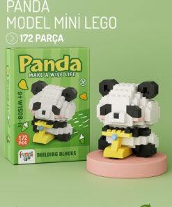 Nandy Home Scooterlı Panda Model Karakter Figürü 3D Yapı Oyuncakları