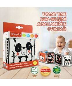 Fisher Price Bebek Aktivite Kitabı Aynalı – Tummy Time Oyuncağı, Montesorri Duyusal ve Görsel Gelişim 0-3 Yaş