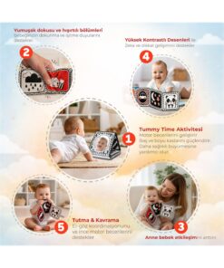 Alternative view of Fisher Price Bebek Aktivite Kitabı Aynalı – Tummy Time Oyuncağı, Montesorri Duyusal ve Görsel Gelişim 0-3 Yaş
