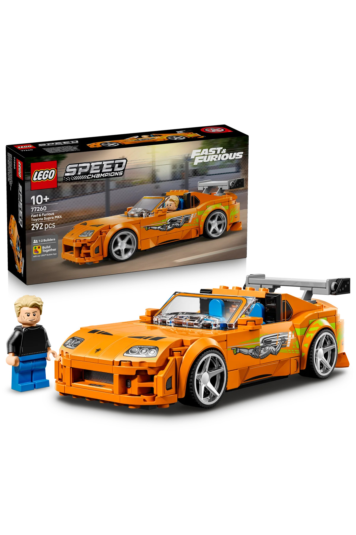 LEGO ® Speed Champions Hızlı ve Öfkeli Toyota Supra MK4 77260 - 10+ için Oyuncak Yapım Seti (292P)