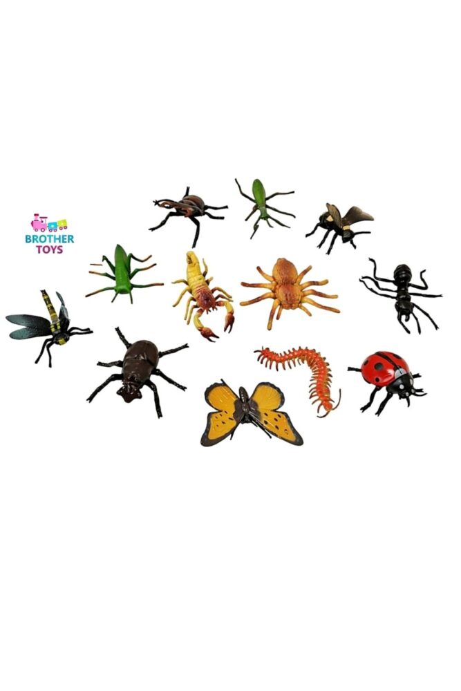 Brother Toys Özel 12'li Mini Böcek Seti Uğurböceği, Kelebek, Akrep, Arı, Örümcek, Çekirge, Peygamber Devesi - Görsel 2