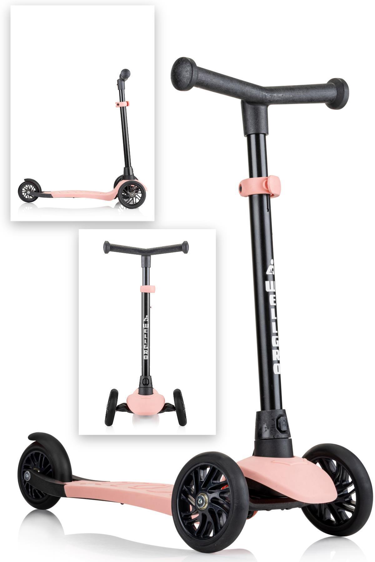 Wellgro Turbo 3 Tekerli Yükseklik Ayarlı Scooter, Pembe