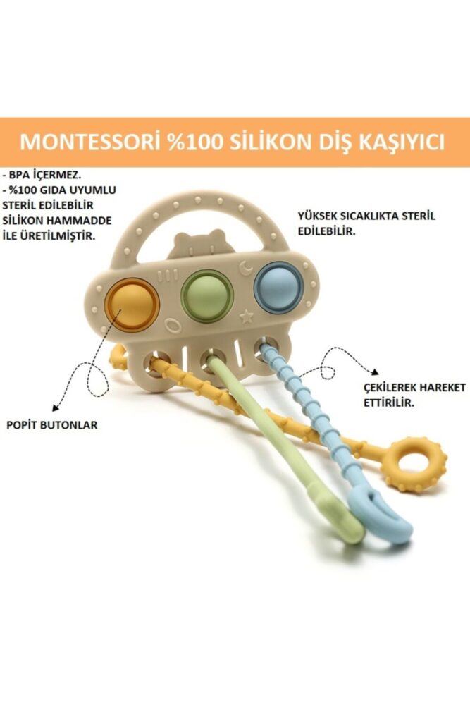 tutobaby Montessori 0 Silikon Diş Kaşıyıcı (BPA İÇERMEZ) - Görsel 2