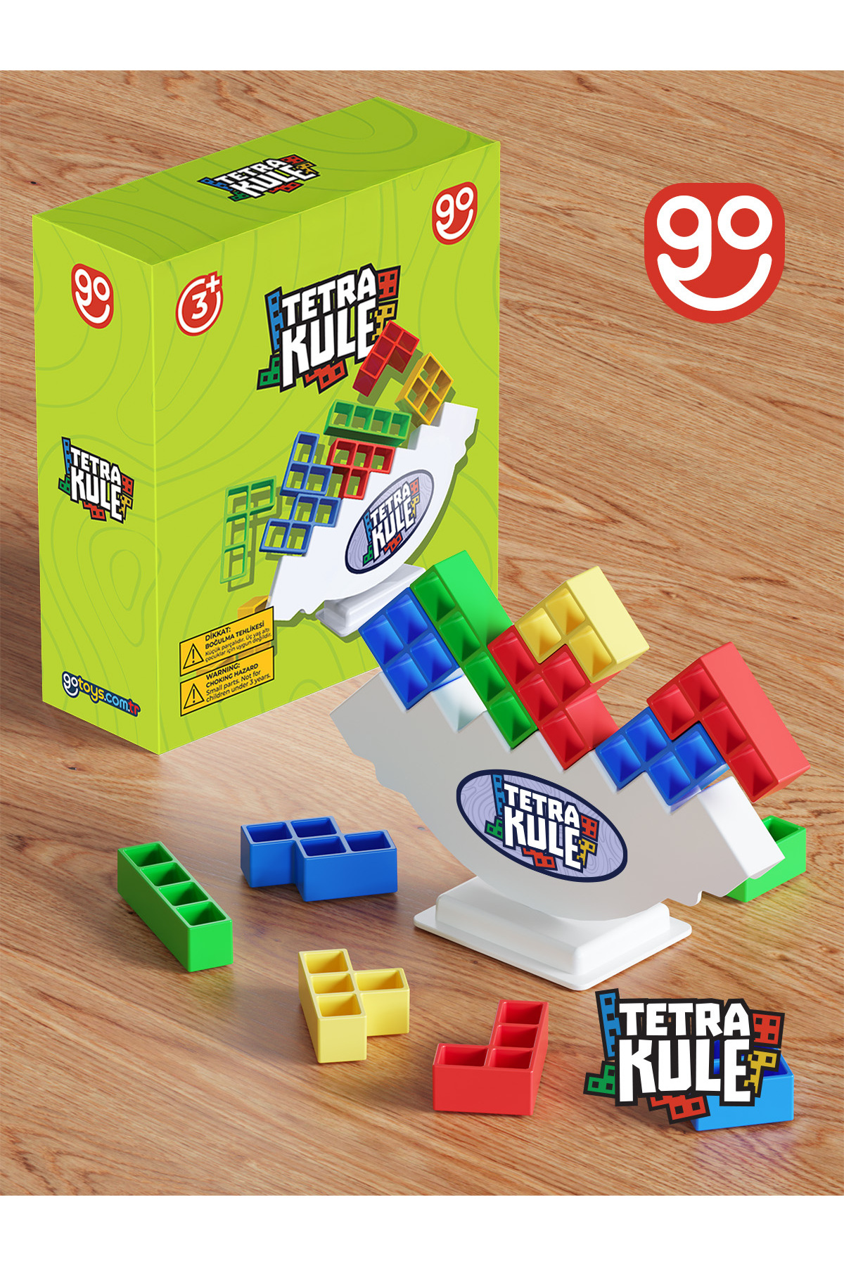 Go Toys Tetra Kule Denge Oyuncağı Eğitici Kutu Oyuncak Tetris Kule Tetra Tower