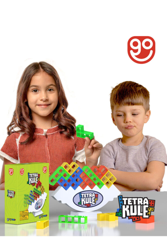 Go Toys Tetra Kule Denge Oyuncağı Eğitici Kutu Oyuncak Tetris Kule Tetra Tower - Görsel 2