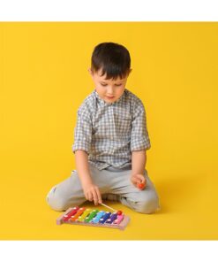 Circle Toys Eğitici Ahşap Ksilofon – 8 Tonlu Renkli Müzik Oyuncağı - Görsel 3