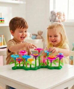 Genel Markalar Çiçek Bahçesi 52 Parça Yapım Seti Tak Çıkar Blok Montessori Eğitici Oyuncak Çocuk Gelişim 3 Yaş