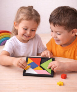 Alternative view of metafortoys Ahşap Tangram Zeka Oyunu 13x13 cm – Çocuklar İçin Eğitici Geometrik Puzzle Oyuncak