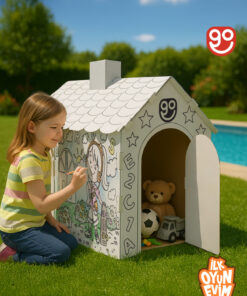 Go Toys İlk Oyun Evim XXL Boy Dayanıklı Karton Boyama Aktivite Evi Boyama Evi Shopist