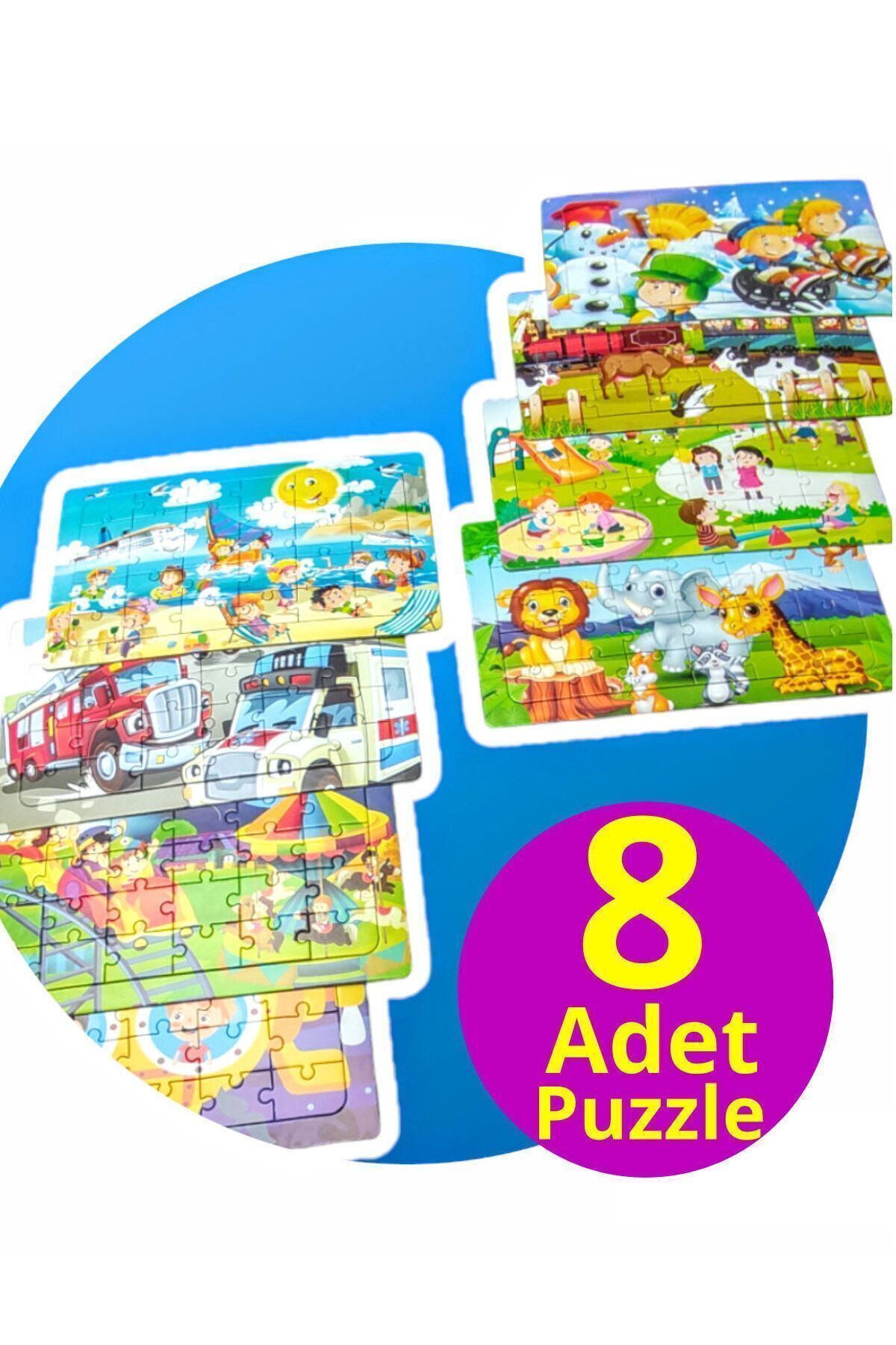 Schmülzer 8 adet Çocuk Yapboz - Çocuk Puzzle 30 parçalı set