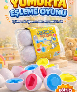 M&H 6'lı Yumurta Eşleme Oyunu - Eğitici Öğretici Oyuncak Geometrik Eşleme Çocuk Oyunu