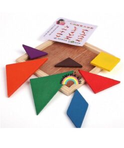 Alternative view of modapratik kids Ahşap Kare Tangram Zeka Oyunu Renkli 7 Parça 11x11cm