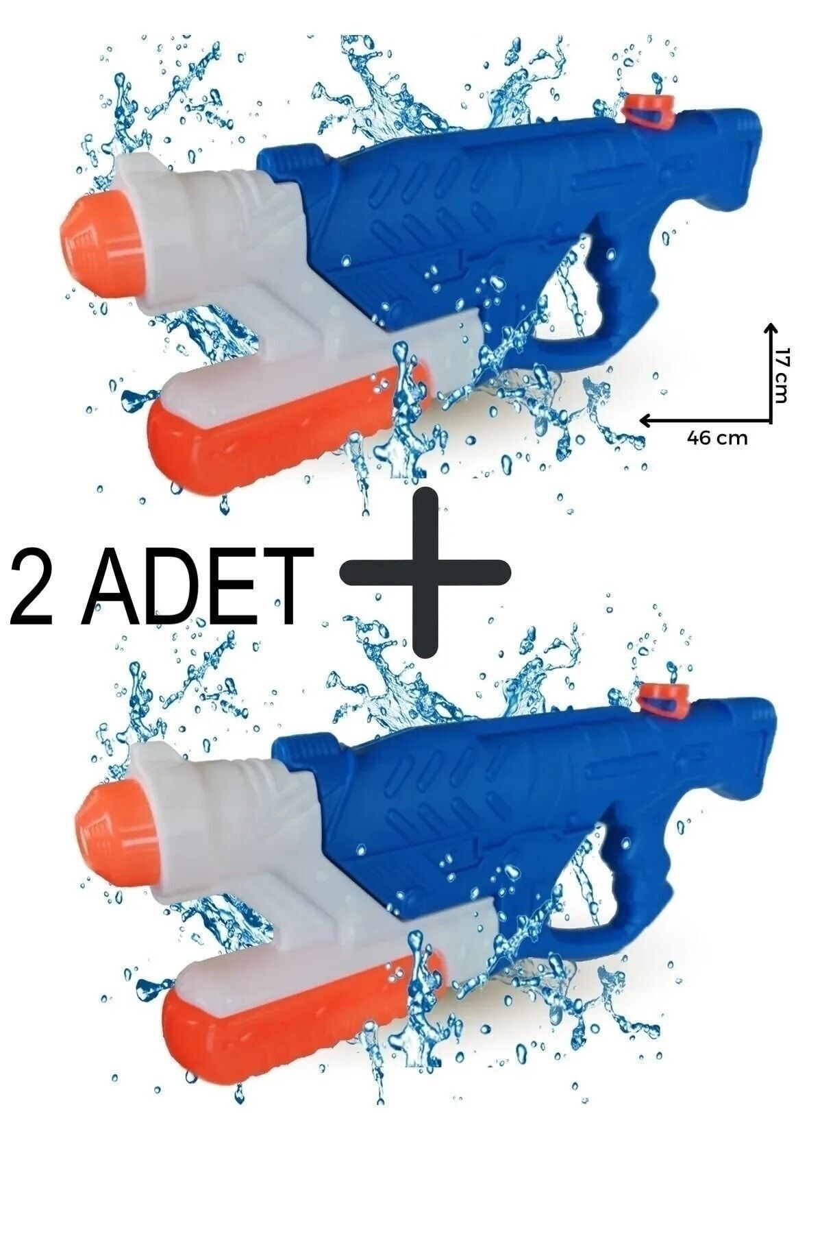 Brother Toys Jumbo Büyük Boy 2 Adet Pompalı Oyuncak Su Tabancası 1 Litre Depolu Yerli Üretim
