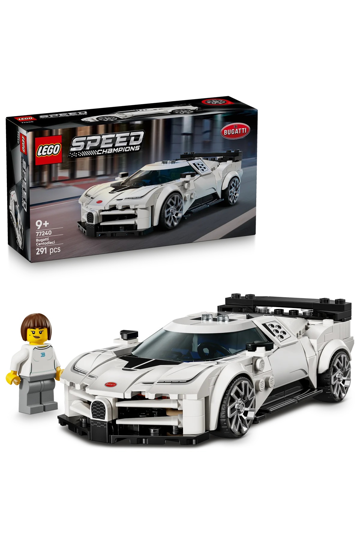 LEGO ® Speed Champions Bugatti Centodieci Hiper Spor Araba 77240 – 9+ için Oyuncak Yapım Seti (291P)