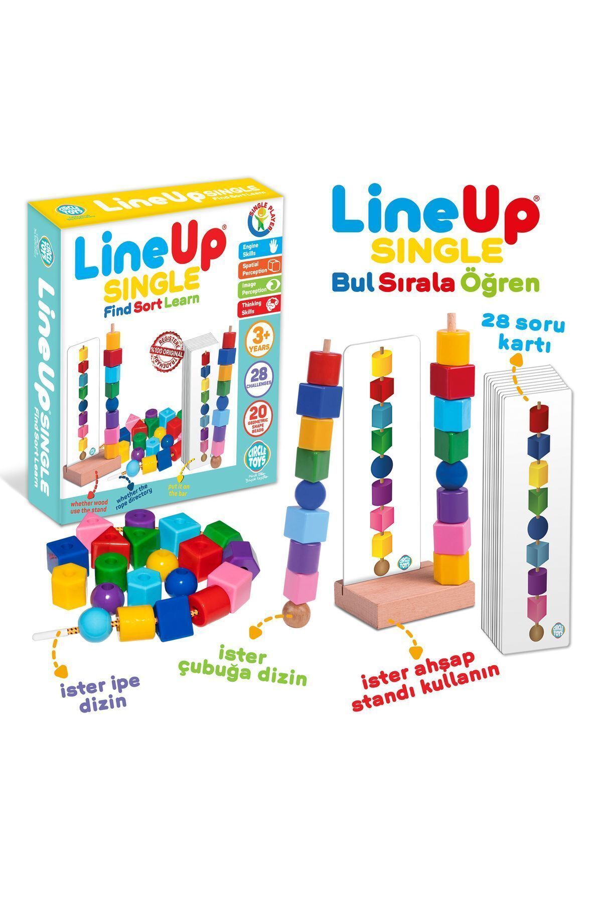 Circle Toys Lineup Single Bul Sırala Ögren - Tek Oyuncu