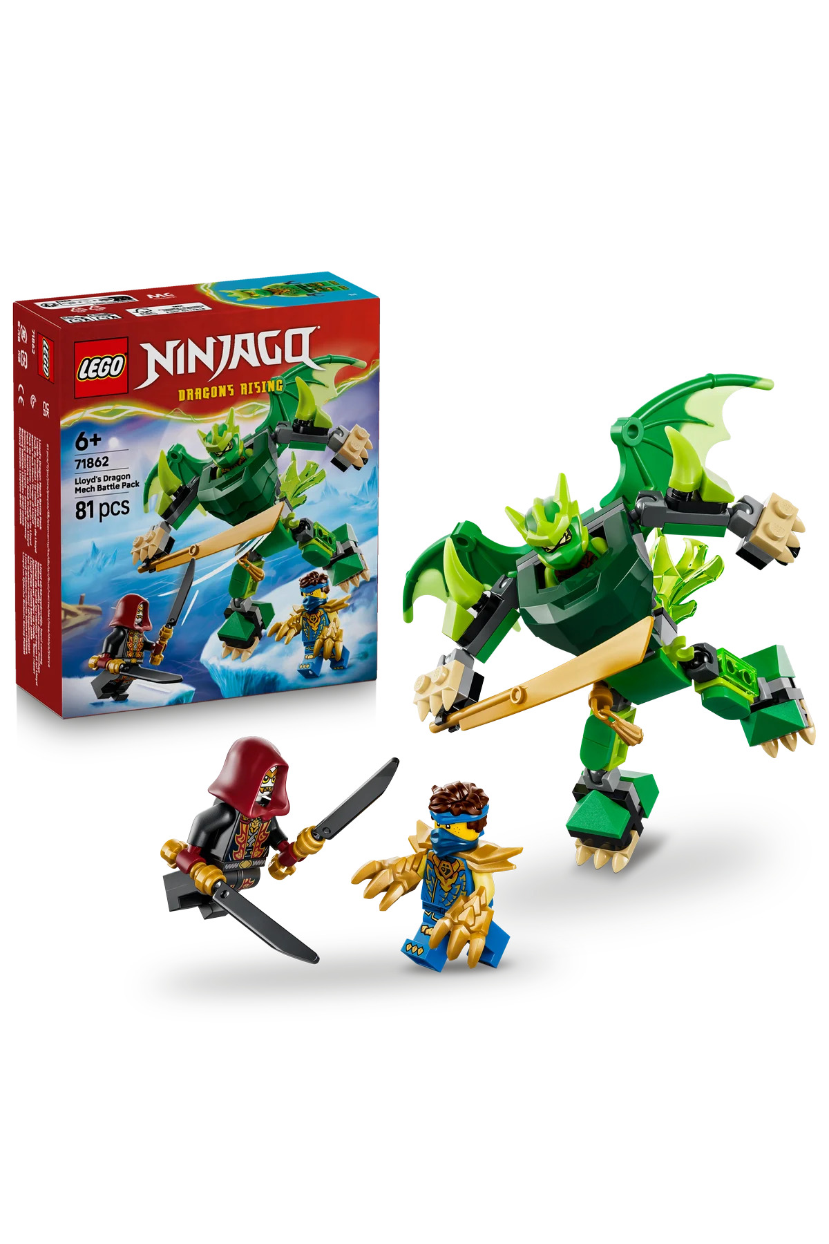 LEGO ® NINJAGO® Lloyd’un Ejderha Robotu Savaş Paketi 71862 - 6+ için Oyuncak Yapım Seti (81 Parça)