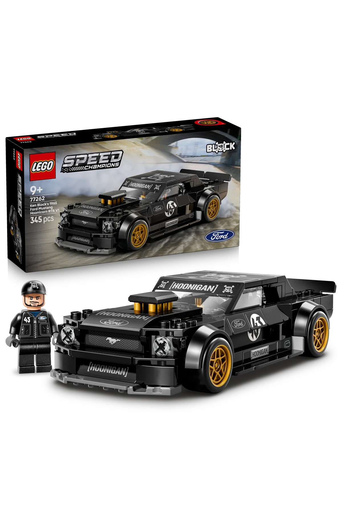 LEGO ® Speed Champions Ken Block ‘65 Ford Mustang Hoonicorn 77262 - 9+ için Oyuncak Yapım Seti (345P)