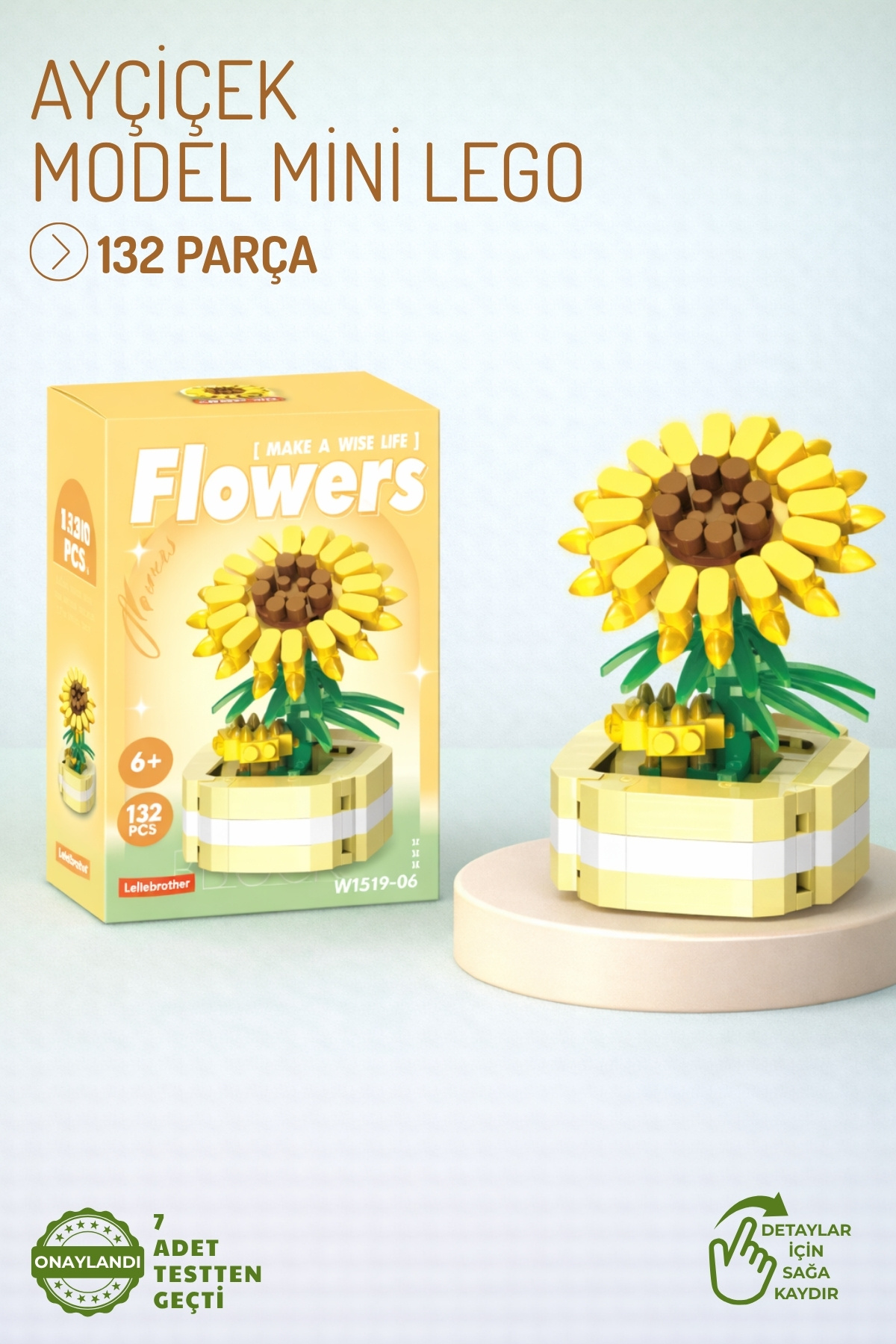 Nandy Home Ayçiçek Model Karakter Figürü 3D Yapı Oyuncakları