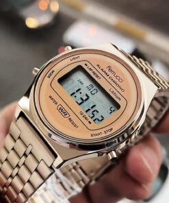 Ferrucci 3 Atm Su Geçirmez Rose Gold Renk Çelik Kordon Unisex Dijital Kol Saati Elg632 - Görsel 3