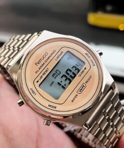 Ferrucci 3 Atm Su Geçirmez Rose Gold Renk Çelik Kordon Unisex Dijital Kol Saati Elg632