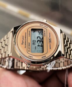 Alternative view of Ferrucci 3 Atm Su Geçirmez Rose Gold Renk Çelik Kordon Unisex Dijital Kol Saati Elg632