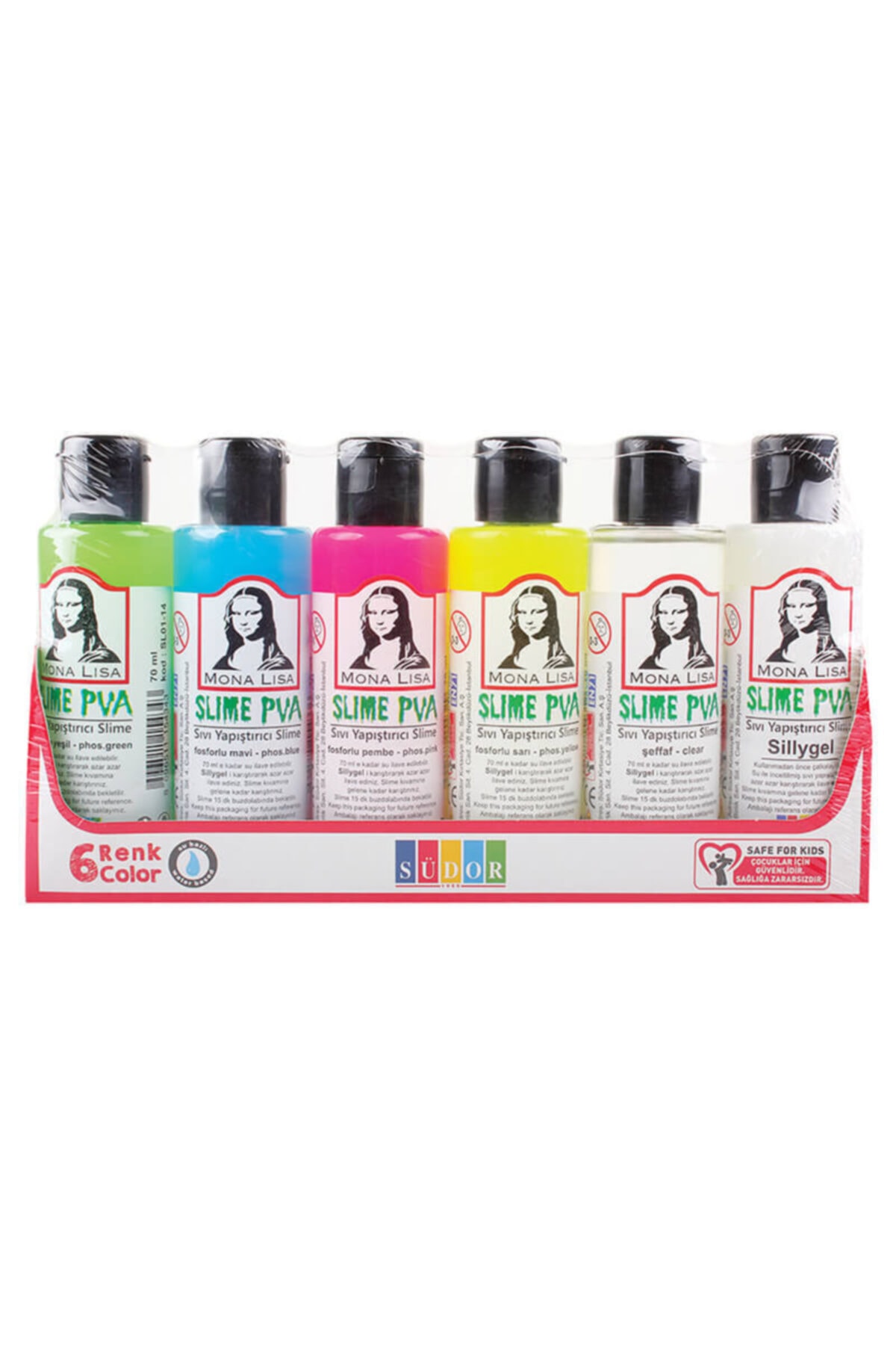 Genel Markalar Sıvı Yapıştırıcı Slime Set 70 ml 6 Lı Sl06