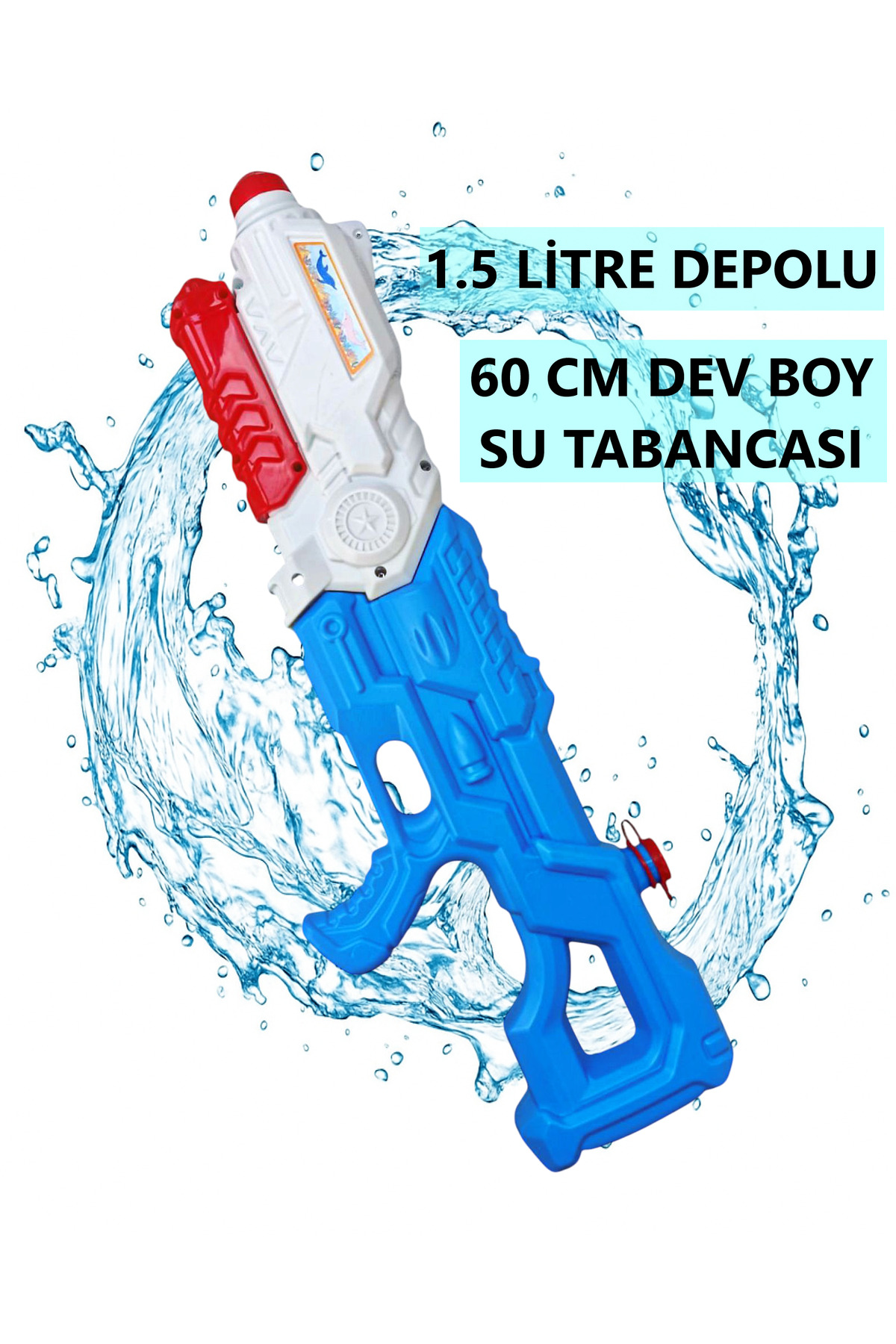 Brother Toys 1500 ML. Jumbo Dev Boy Pompalı Kaliteli Sızdırmaz Su Tabancası 1,5 Litre Depolu 60 Cm.