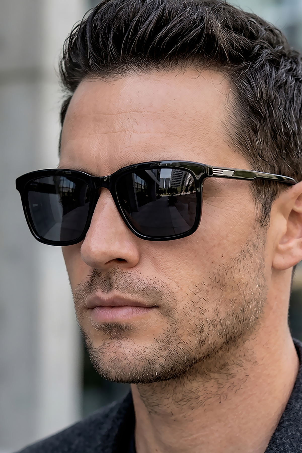 Daniel Klein Handmade Acetate - Polarize - UV400 Korumalı Siyah Renk Erkek Güneş Gözlüğü 54 Ekartman DKG6286C1