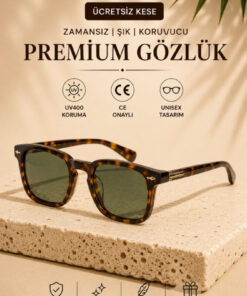 WATCHOFROYAL Royal Eyewear Re981 Yeşil leopar Güneş Gözlüğü