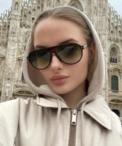 REN EYEWEAR REN Sepia Air Unisex Yeşil Cam Kahverenk Çerçeve Pilot Güneş Gözlüğü | UV400 Koruma