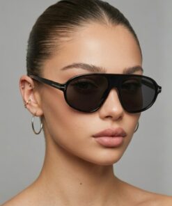REN EYEWEAR Veyra Siyah İnce Çerçeve Oval Form Güneş Gözlüğü| UV400 Koruma unisex