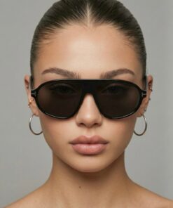 Alternative view of REN EYEWEAR Veyra Siyah İnce Çerçeve Oval Form Güneş Gözlüğü| UV400 Koruma unisex
