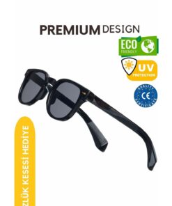 WATCHOFROYAL Güneş Gözlüğü Kadın & Erkek Uv400 Cam Ce Belgeli Siyah Re982w
