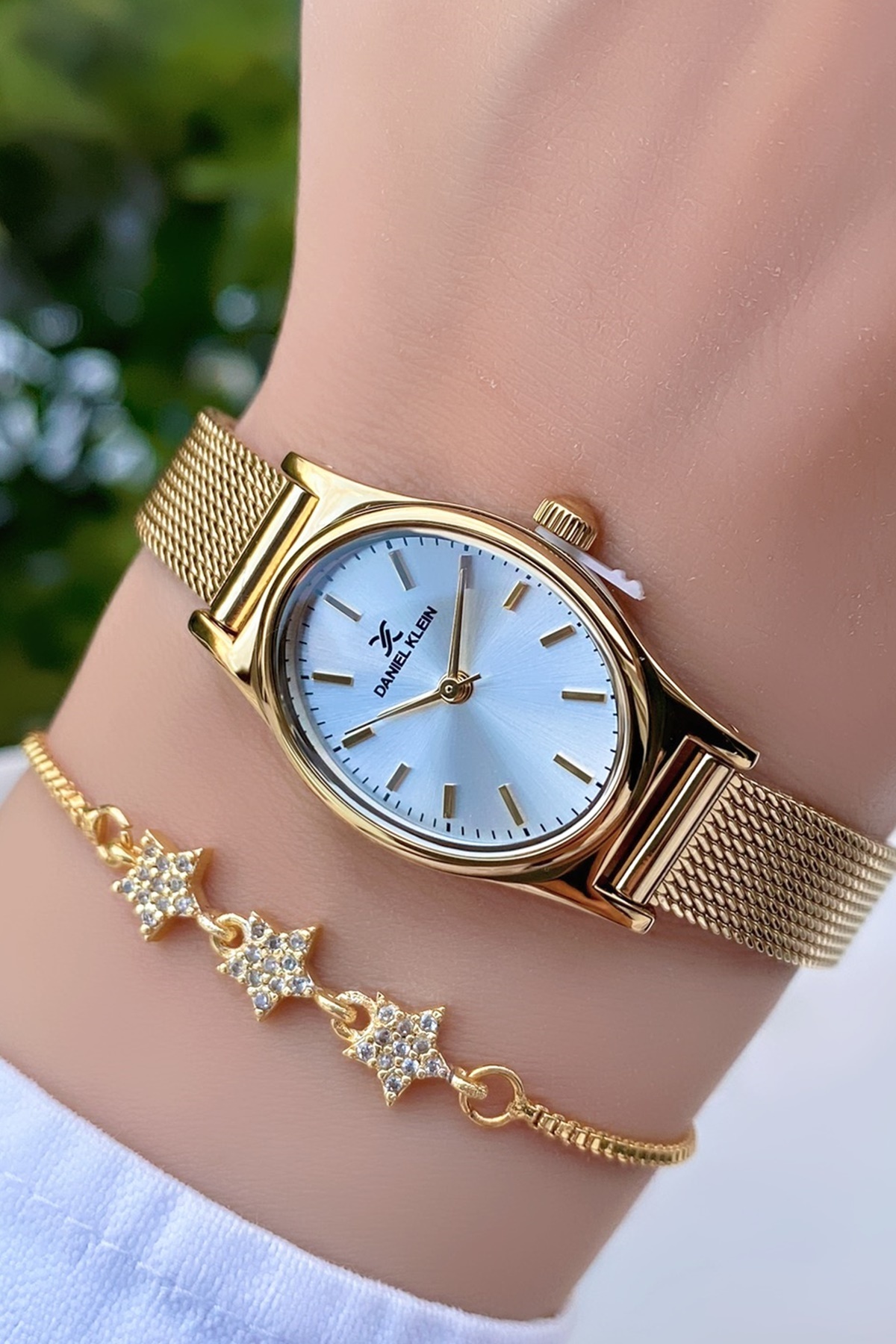 Daniel Klein Minimal Kadın Kol Saati Çelik Kordon Gold Renk Bileklik Hediyeli DKHCNDC1 - Görsel 3