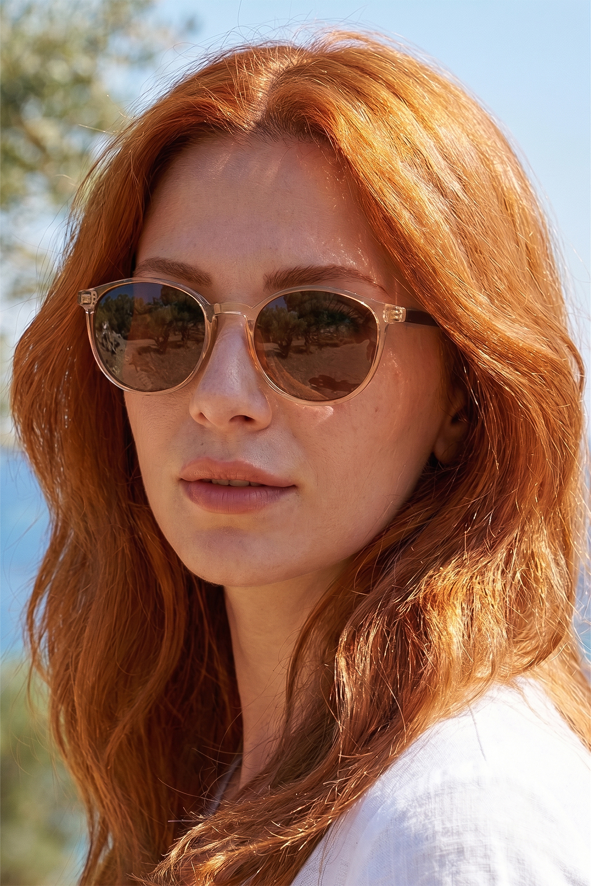 sun factory UV400 Korumalı Polarize Filtreli Bal Rengi Unisex Güneş Gözlüğü 1373 C2054 - TR90 Esnek Dayanıklı Çerçeve