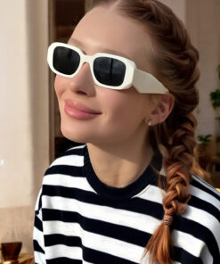 Chunky Frame Unisex Jen Beyaz Lüx Güneş Gözlüğü