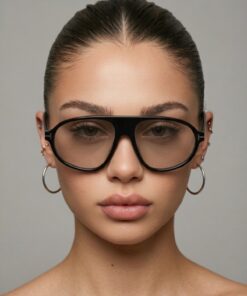REN EYEWEAR Veyra Siyah İnce Çerçeve Oval Form Güneş Gözlüğü| UV400 Koruma unisex