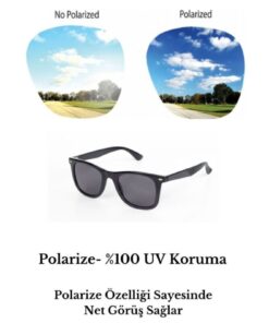Alternative view of By Donetto Siyah Polarize Yetişkin Unisex Güneş Gözlüğü