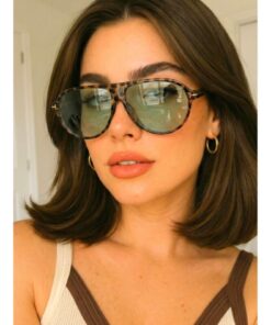 Alternative view of LOOKUP GÜNEŞ GÖZLÜĞÜ UV400 KORUMALI PİLOT LEOPAR YEŞİL UNİSEX YENİ SEZON KILIF VE SİLME BEZİ HEDİYELİ