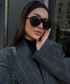 Chunky Frame Celly Unısex Siyah Güneş Gözlüğü