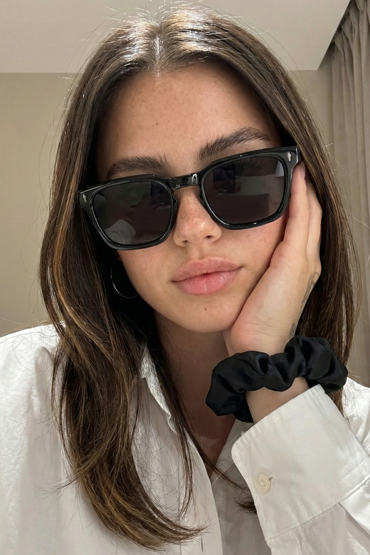 Eyesofia Puntini Unisex Siyah Güneş Gözlüğü