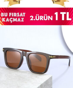 Zzla 2.Ürün 1 Tl Uv400 Korumalı Kahverengi Unisex Güneş Gözlüğü