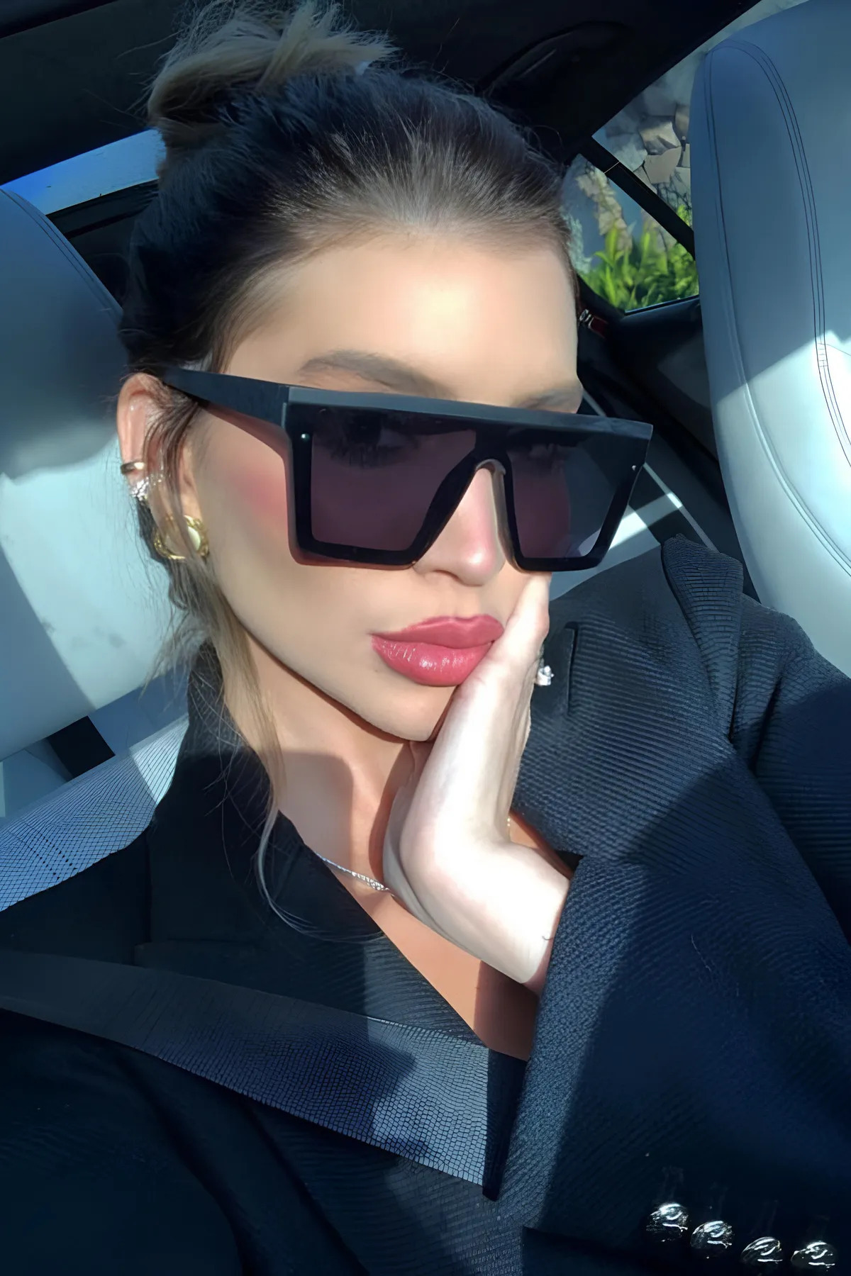MACERATİ Tiag Unisex Siyah Kare Uv400 Güneş Gözlüğü