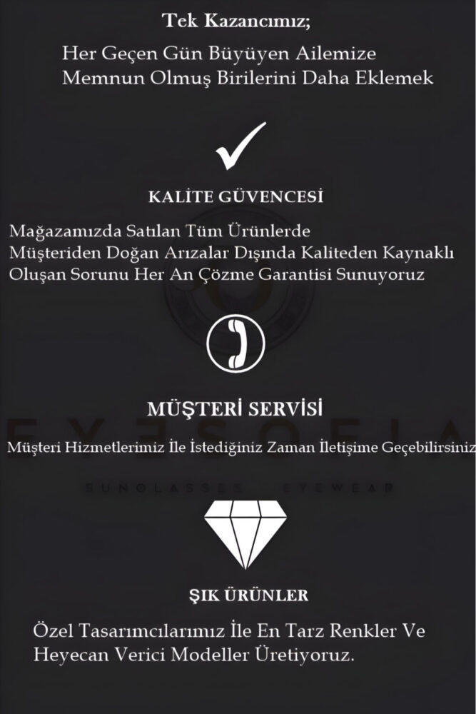 Eyesofia Clara Unısex Vintage Siyah Güneş Gözlüğü - Görsel 3